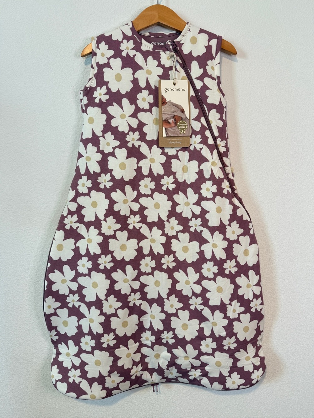 Gunamuna Bamboo Sleep Sack 2.5 TOG Rare Blossom Floral NWT 9-18M WonderZip